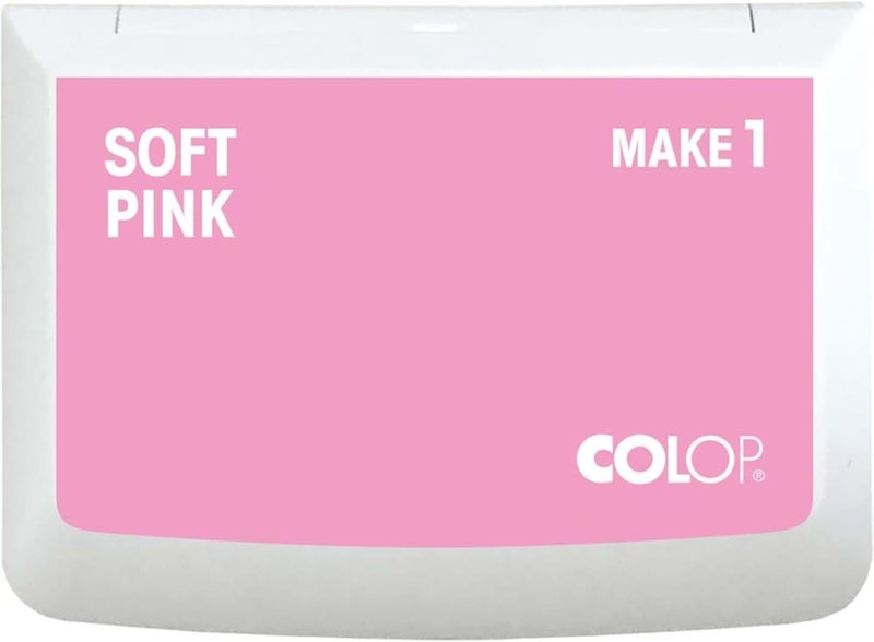 Colop Make Series, Ink Stamp Pads, with Non-Toxic Premium Ink, Water-Based Acid-Free (Soft Pink, Make 1-1-15/16" x 3-1/2") - Image 1
